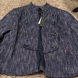 NWT tweed miltary style jacket size 4 Banana Repu